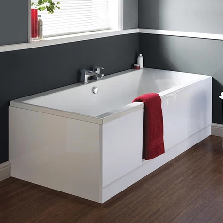 Nuie Asselby Square Double Ended Bath + Panel 3 Nuie Asselby Square Double Ended Bath + Panel