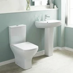 Nuie Ava 4-Piece Short Projection Bathroom Suite