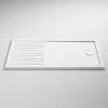 Nuie Rectangular 40mm ABS Capped Acrylic Walk-In Shower Tray With Drying Area -Nuie Sales Store BFS p