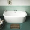 Nuie Shingle 1700mm Double Ended Back To Wall Bath With Panel - BSG003 2 Nuie Shingle 1700mm Double Ended Back To Wall Bath With Panel - BSG003 -Nuie Sales Store BSG003 P