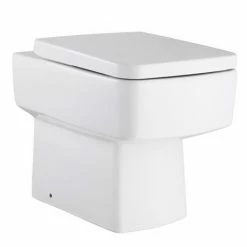 Nuie Bliss Squared Design Back To Wall Pan And Top Fix Seat - Standard Or Soft Close Seat Option