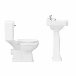 Nuie Carlton 4-Piece Traditional 2TH Bathroom Suite - 560mm Basin 8 Nuie Carlton 4-Piece Traditional 2TH Bathroom Suite - 560mm Basin -Nuie Sales Store CAR04 n d6 460