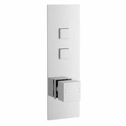 Nuie Square Push Button Shower Valve - Two Outlet - CPB7311