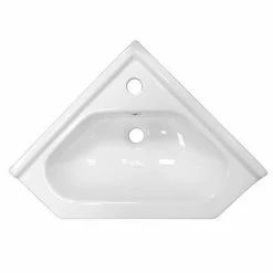 Nuie Floor Mounted Corner Vanity Unit - Gloss White - 555mm With Chrome Handle - CU001 -Nuie Sales Store CU001 nd2 460