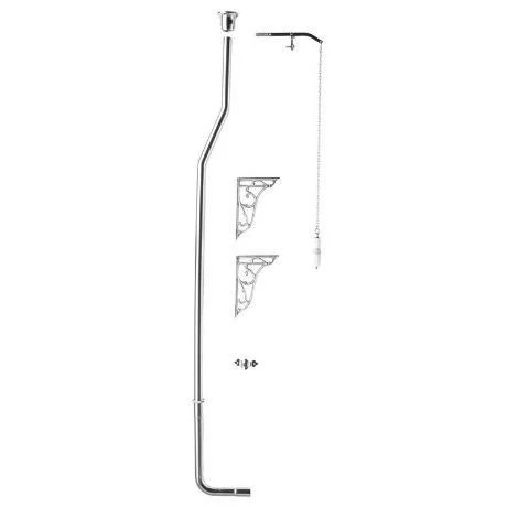 Nuie Carlton High Level Bathroom Suite - High Level Toilet Inc. 2TH Basin + Pedestal 4 Nuie Carlton High Level Bathroom Suite - High Level Toilet Inc. 2TH Basin + Pedestal - Image 2