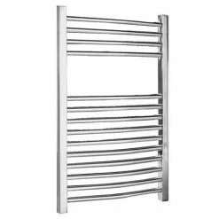 Nuie Chrome Curved Ladder Heated Towel Rail 500 X 700mm - MTY066