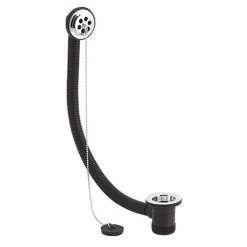 Nuie Chrome Bath Waste & Overflow With Poly Plug & Ball Chain - E309