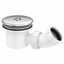 Nuie 90mm High Flow Chrome Shower Tray Waste