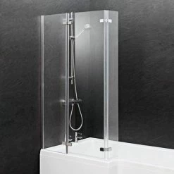 Nuie Ella 1400 Square Hinged Bath Screen - ERSBS0 -Nuie Sales Store ERSBS0 D2 460