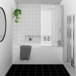 Nuie Square Hinged Barmby Shower Bath -Nuie Sales Store ERSSQBARMBY d4 460