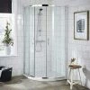 Nuie Ella Quadrant Shower Enclosure With Pearlstone Tray - 800 X 800mm - ERQ8-NTP105 -Nuie Sales Store Ella Quadrant Shower Enclosure with Pearlstone Tray 800 x 800mm n p