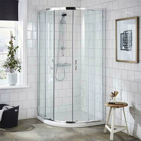 Nuie Ella Quadrant Shower Enclosure With Pearlstone Tray - 800 X 800mm - ERQ8-NTP105 3 Nuie Ella Quadrant Shower Enclosure With Pearlstone Tray - 800 X 800mm - ERQ8-NTP105