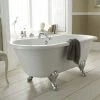 Nuie Grosvenor 1500 Small Double Ended Roll Top Bath Inc. Chrome Legs -Nuie Sales Store Grosvenor 1490mm Double Ended Free Standing Bath with Chrome Leg Set p