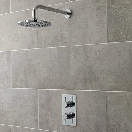 Nuie 200mm Round Fixed Shower Head - Chrome - HEAD49 4 Nuie 200mm Round Fixed Shower Head - Chrome - HEAD49 - Image 2