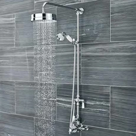 Nuie Traditional Twin Exposed Thermostatic Shower Valve - Chrome 4 Nuie Traditional Twin Exposed Thermostatic Shower Valve - Chrome - Image 2