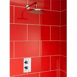 Nuie - Series F II Twin Concealed Thermostatic Shower Valve With Round Shower Head 9 Nuie - Series F II Twin Concealed Thermostatic Shower Valve With Round Shower Head -Nuie Sales Store JTY312CRZRDARM d3 375