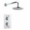 Nuie - Series F II Twin Concealed Thermostatic Shower Valve With Round Shower Head -Nuie Sales Store JTY312CRZRDARM p
