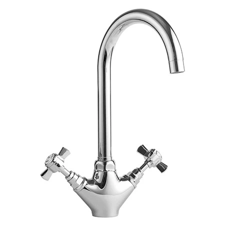 Nuie Traditional Crosshead Mono Sink Mixer - Chrome - KB303 3 Nuie Traditional Crosshead Mono Sink Mixer - Chrome - KB303