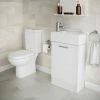 Nuie Knedlington Short Projection Toilet With 480mm Cabinet + Basin Set