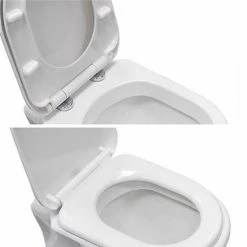 Nuie Luxury D-Shape Soft Close Toilet Seat With Top Fix, Quick Release - NTS004 -Nuie Sales Store Luxury D Shape Soft Close Top Fixing Quick Release Toilet Seat NTS004 d2 375