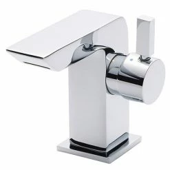 Nuie Mini Side Action Waterfall Mono Basin Mixer Inc. Waste - Chrome - MIN365