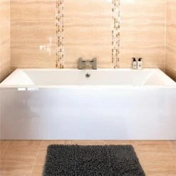 Nuie Asselby Square 1700 X 700 Double Ended Bath With Waste + Front Panel