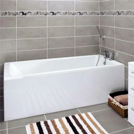 Nuie Linton Square 1700 X 700 Single Ended Acrylic Bath With Waste + Front Panel 3 Nuie Linton Square 1700 X 700 Single Ended Acrylic Bath With Waste + Front Panel