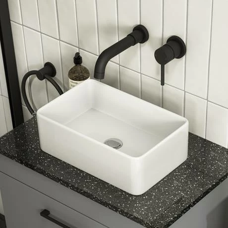 Nuie Rectangular 360 X 230mm Ceramic Counter Top Basin 0TH - NBV179 3 Nuie Rectangular 360 X 230mm Ceramic Counter Top Basin 0TH - NBV179 - Image 2