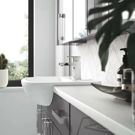 Nuie Harmony 500mm 1TH Semi Recess Basin - NCH305 Nuie Harmony 500mm 1TH Semi Recess Basin - NCH305 -Nuie Sales Store NCH305 D1 460