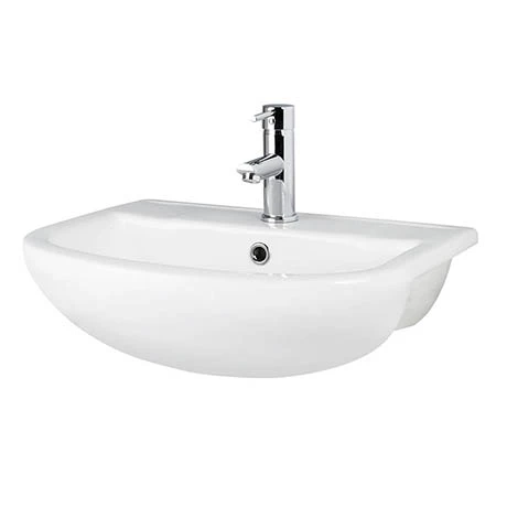 Nuie Harmony 500mm 1TH Semi Recess Basin - NCH305 Nuie Harmony 500mm 1TH Semi Recess Basin - NCH305 -Nuie Sales Store NCH305 P1