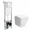 Nuie Cambria Wall Hung Toilet With Dual Flush Concealed Cistern + Wall Hung Frame 1 Nuie Cambria Wall Hung Toilet With Dual Flush Concealed Cistern + Wall Hung Frame -Nuie Sales Store NCR340 XTY005 np1