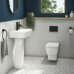 Nuie Cambria Wall Hung Toilet With Soft Close Seat - NCR340 -Nuie Sales Store NCR340 d2 460
