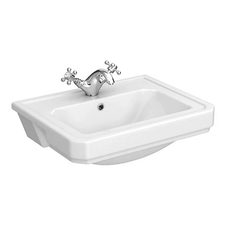 Nuie Carlton 560 X 450mm 1TH Semi Recessed Basin - NCS808A 3 Nuie Carlton 560 X 450mm 1TH Semi Recessed Basin - NCS808A
