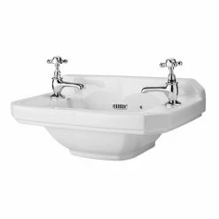 Nuie Carlton 515mm Traditional Cloakroom Basin (2 Tap Hole - Depth 300mm)