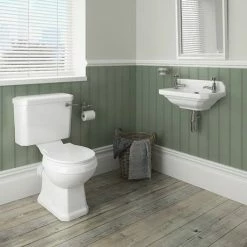 Nuie Carlton 515mm Traditional Cloakroom Basin (2 Tap Hole - Depth 300mm) -Nuie Sales Store NCS829 n d3 460