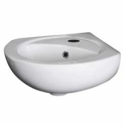Nuie Corner Wall Hung Basin - 1 Tap Hole - NCU862 -Nuie Sales Store NCU862 d1 375