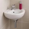 Nuie Corner Wall Hung Basin - 1 Tap Hole - NCU862