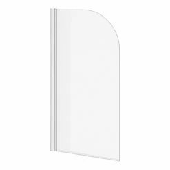 Nuie Hinged Curved Top Bath Screen (785 X 1400mm)