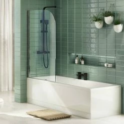 Nuie Curved Top Straight Hinged Linton Shower Bath 11 Nuie Curved Top Straight Hinged Linton Shower Bath -Nuie Sales Store NSS3LINTON d5 460