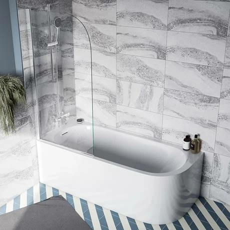 Nuie Hinged Curved Top Bath Screen (785 X 1400mm) 5 Nuie Hinged Curved Top Bath Screen (785 X 1400mm) - Image 3