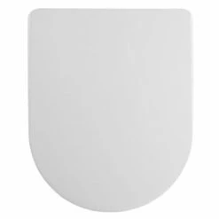 Nuie Luxury D-Shape Soft Close Toilet Seat With Square Edge, Top Fix, Quick Release - NTS007