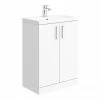 Nuie Pallas 600 Modern Gloss White Floor Standing Vanity Unit -Nuie Sales Store PAL027E n prod