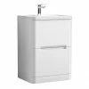 Nuie Elbe Satin White 600mm Floor Standing 2-Drawer Vanity Unit - PAR101A 1 Nuie Elbe Satin White 600mm Floor Standing 2-Drawer Vanity Unit - PAR101A -Nuie Sales Store PAR101A P