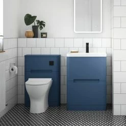Nuie Elbe Satin Blue 600mm Floor Standing 2-Drawer Vanity Unit - PAR301A 5 Nuie Elbe Satin Blue 600mm Floor Standing 2-Drawer Vanity Unit - PAR301A -Nuie Sales Store PAR301A d3 460