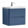 Nuie Elbe Satin Blue 600mm Wall Hung 2-Drawer Vanity Unit - PAR302A -Nuie Sales Store PAR302A P