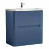 Nuie Elbe Satin Blue 800mm Floor Standing 2-Drawer Vanity Unit - PAR303A -Nuie Sales Store PAR303A P
