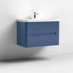 Nuie Elbe Satin Blue 800mm Wall Hung 2-Drawer Vanity Unit - PAR304A 7 Nuie Elbe Satin Blue 800mm Wall Hung 2-Drawer Vanity Unit - PAR304A -Nuie Sales Store PAR304A D1 460