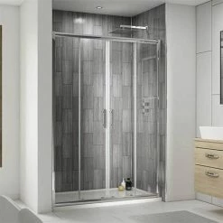 Nuie Pacific Double Sliding Shower Door - Various Sizes
