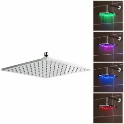 Nuie Sales Store 25 Nuie - 300mm Square LED Fixed Shower Head - STY072