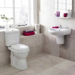 Nuie Caledon 555mm Basin With Semi Pedestal -Nuie Sales Store Premier Caledon 555mm Basin with Semi Pedestal d1 460